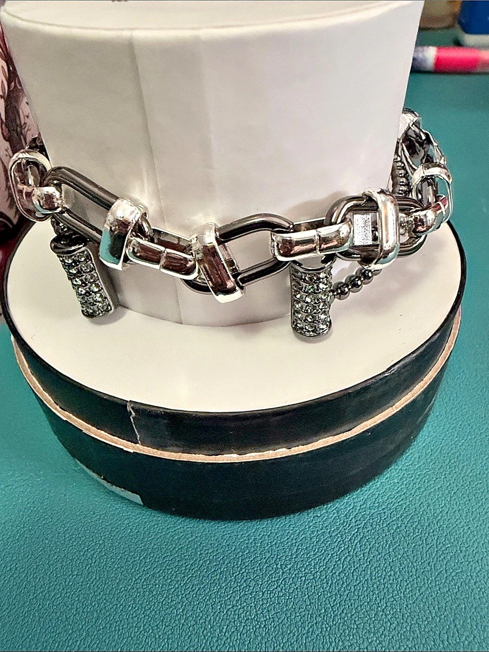 Bomb party 2 bracelets NO CHARM Pavé Toggle Chain Bracelet and cuff
